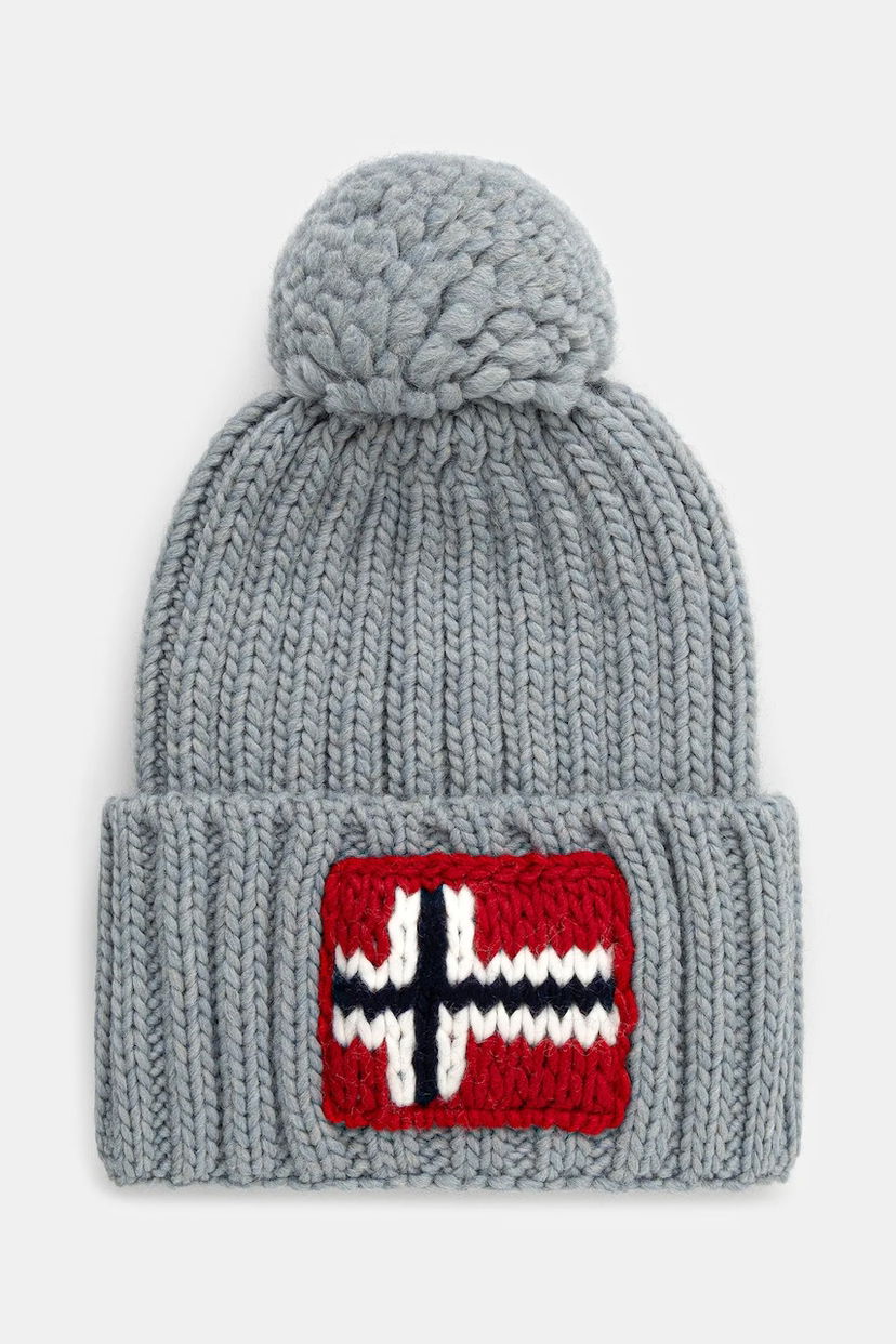 Шапка Napapijri Napapijri Semiury 5 Pom Beanie Сірий | NP0A4GKBI841