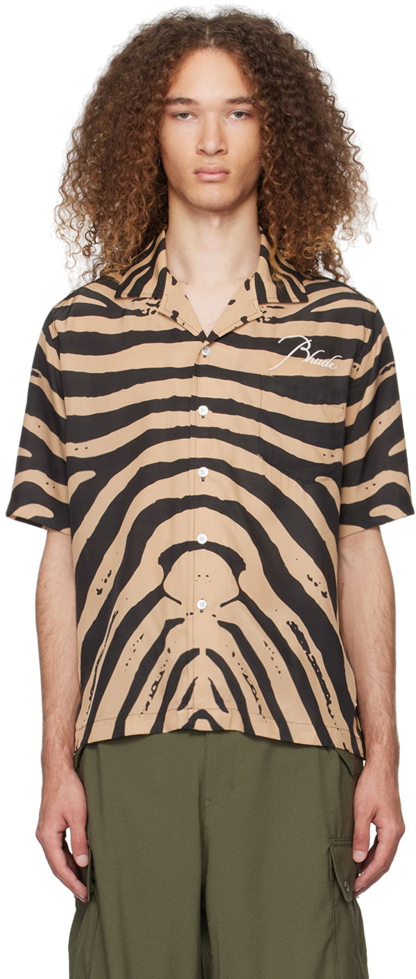 Сорочка Rhude Zebra Shirt "Black & Tan" бежевий | RHPS24SR12174274
