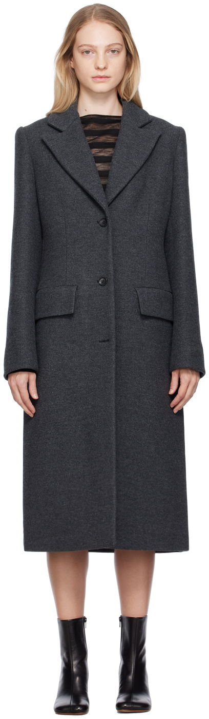 Пальто We11done We11done Single-Breasted Coat Сірий | WD-CT3-23-065-W-DG