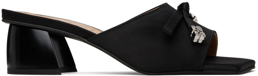 Одяг GANNI GANNI Butterfly Bow Satin Mules чорний | S2267