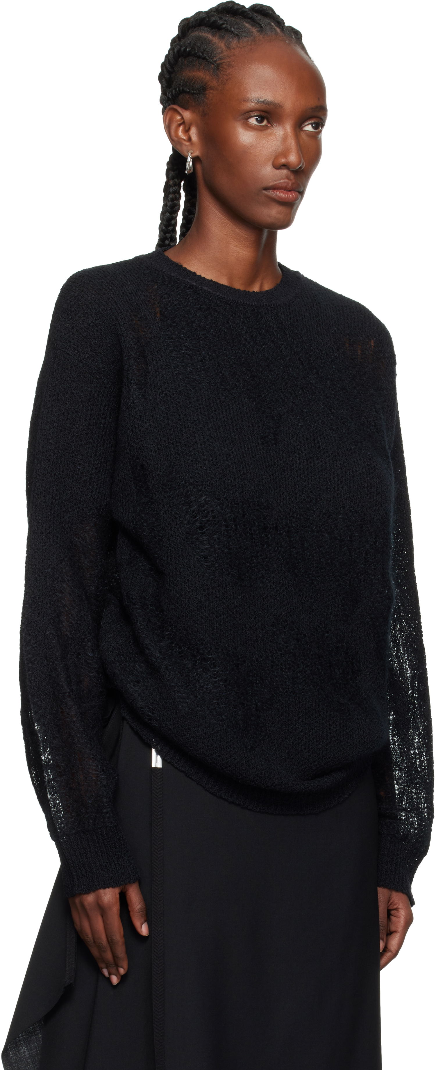 Cветр Ann Demeulemeester Ann Demeulemeester Lalla Oversize Sweater чорний | 2520-W-KN39-KN070-099, 1