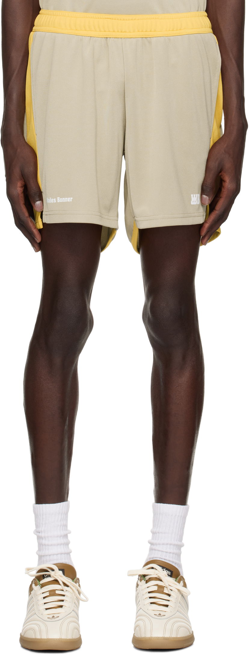 Шорти Wales Bonner Home Jersey Shorts бежевий | US25JE21-PL04-800 TECHNICAL JRSY