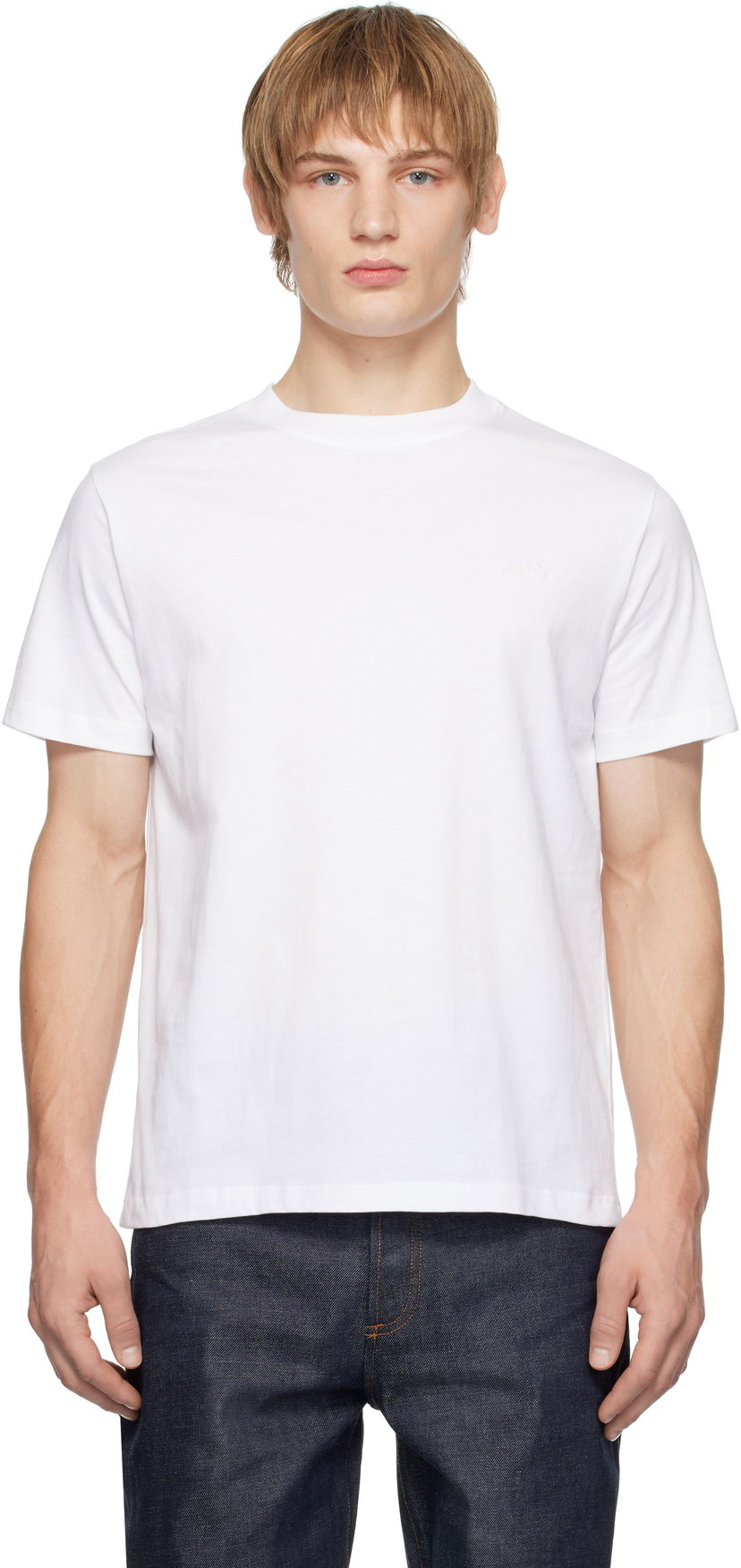 Футболка A.P.C. Standard Embroidered Logo T-Shirt білий | COHBW-M26392