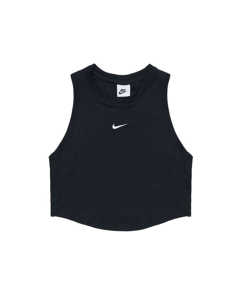 Безрукавка Nike WMNS ESSENTIALS RIBBED CROPPED чорний | FB8279-010
