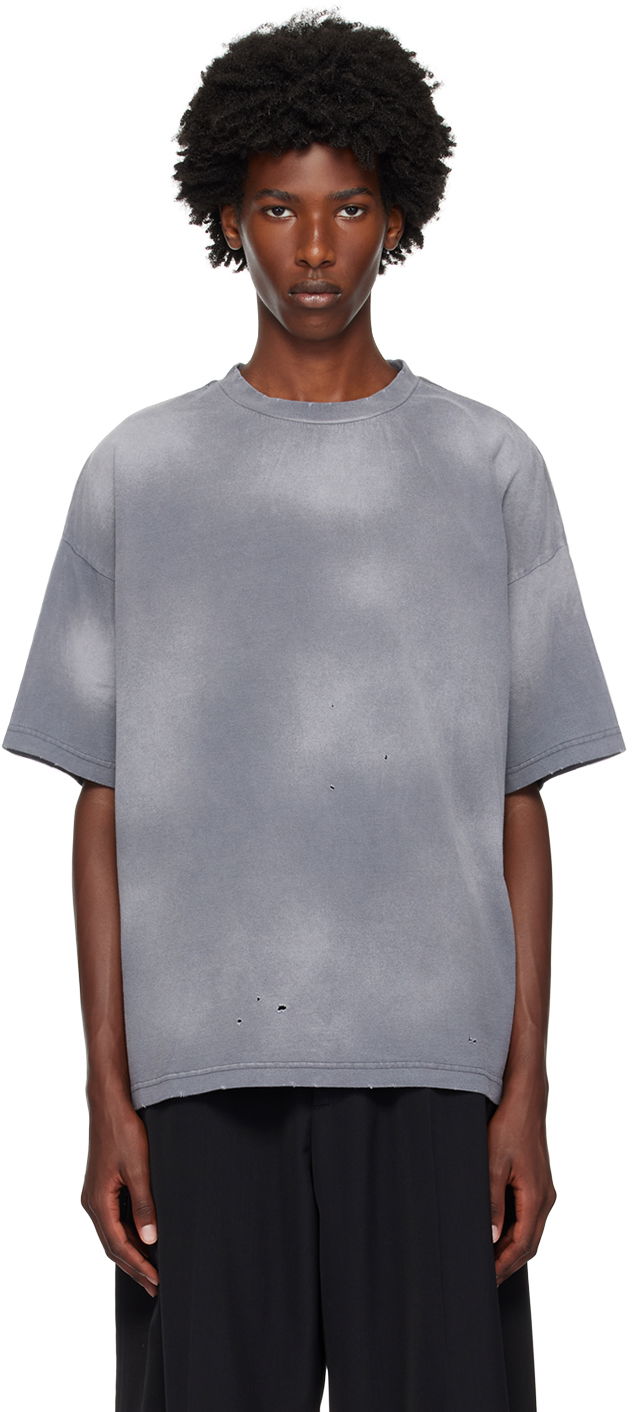 Футболка We11done We11done Distressed T-Shirt Сірий | WD-TT2-24-742-U-CH