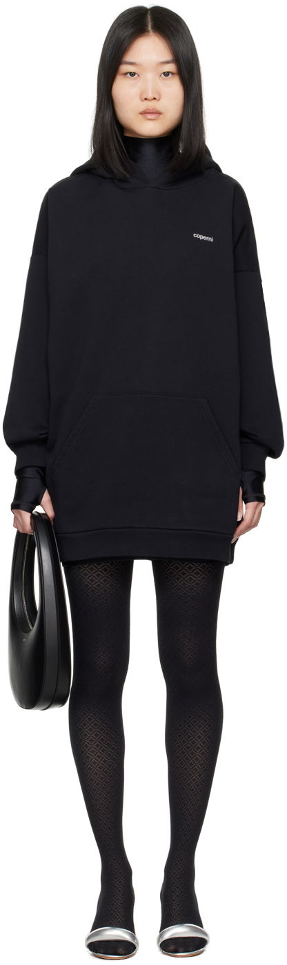 Світшоти Coperni Coperni Hooded Minidress чорний | COPJS62523