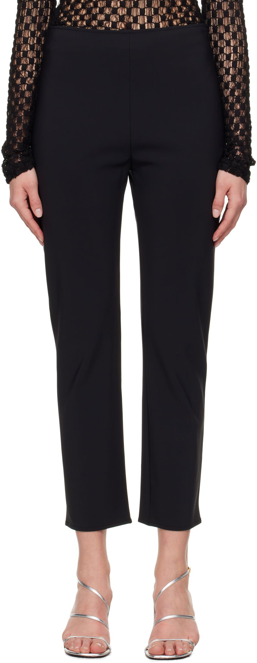 Штани Róhe Róhe Cigarette Scuba Trousers чорний | 414-30-166
