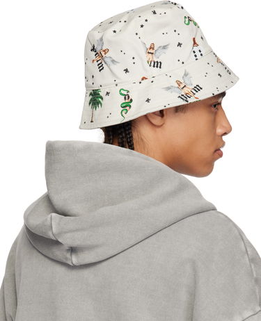 Капелюх Palm Angels Palm Angels Pin Up All Over Print Bucket Hat бежевий | PMLA039S25FAB0040B84, 2