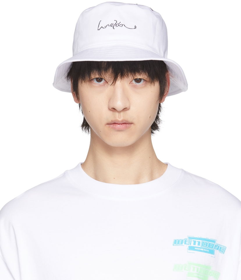 Кепка We11done We11done Hotfix Star Bucket Hat білий | WD-AH1-22-410-U-WH