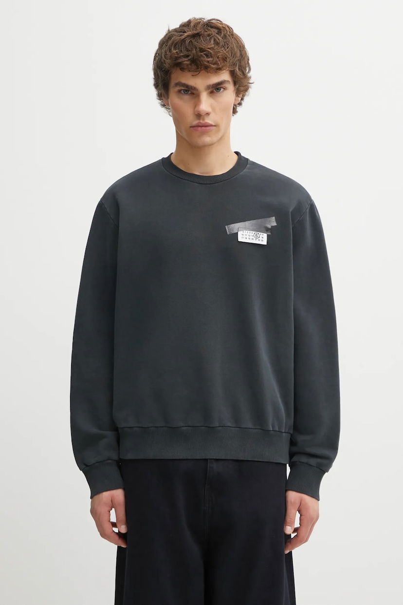 Світшоти Maison Margiela MM6 Maison Margiela Patch Cotton Sweatshirt чорний | SH2GU0025.M25024.899