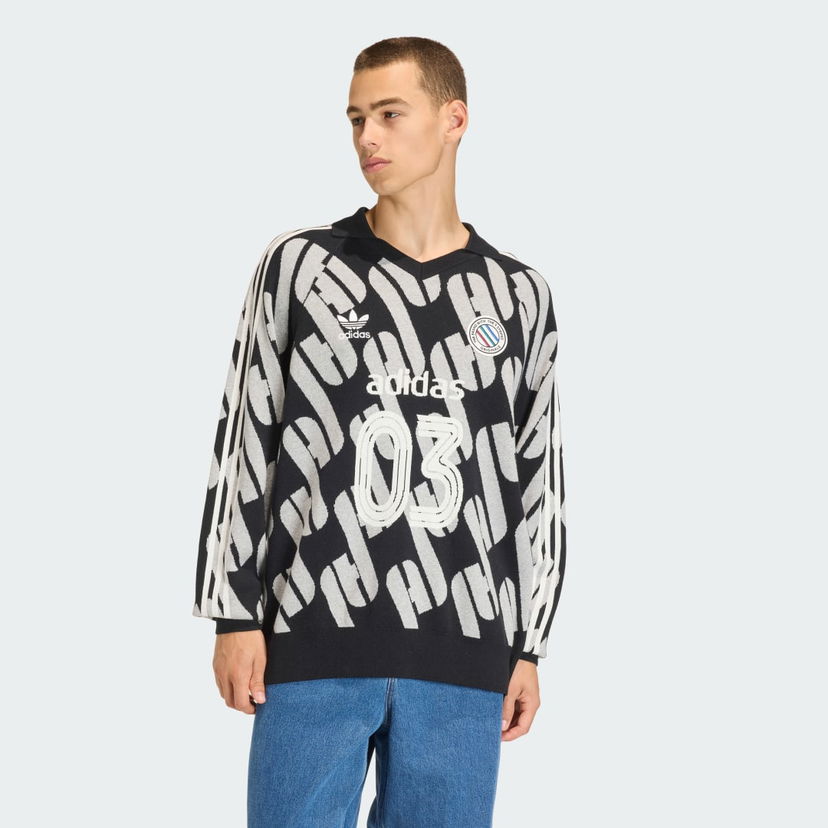 Cветр adidas Performance Adicolor Blokecore Knit Sweater чорний | KQ5083
