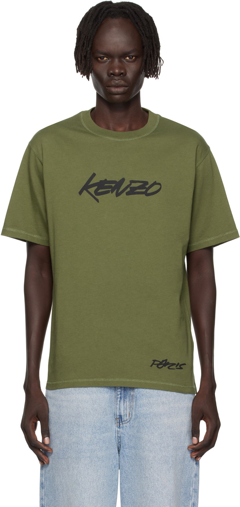 Футболка KENZO Kenzo Paris Futura 2000 Edition Cotton T-Shirt Зелений | FF65TS2524SG