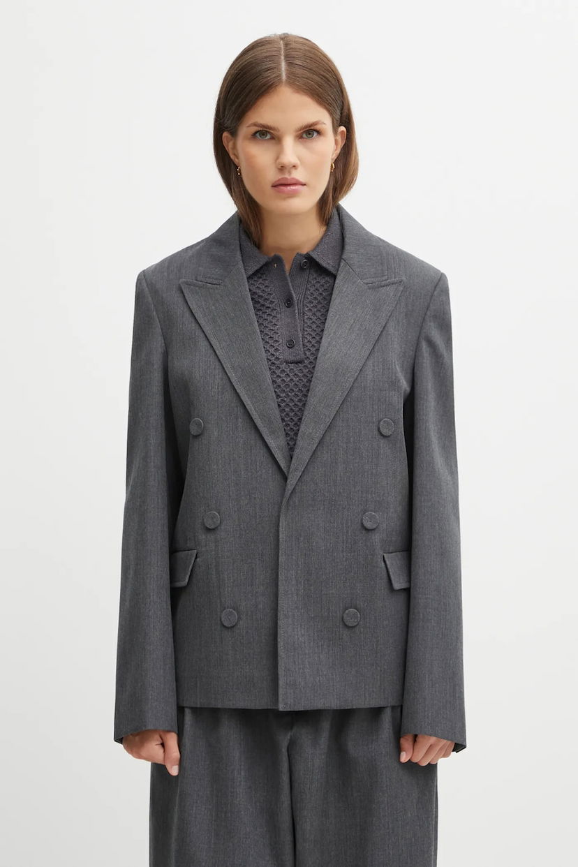 Куртка JW Anderson JW Anderson Double Breasted Tailored Blazer Сірий | JK0401.PG1821