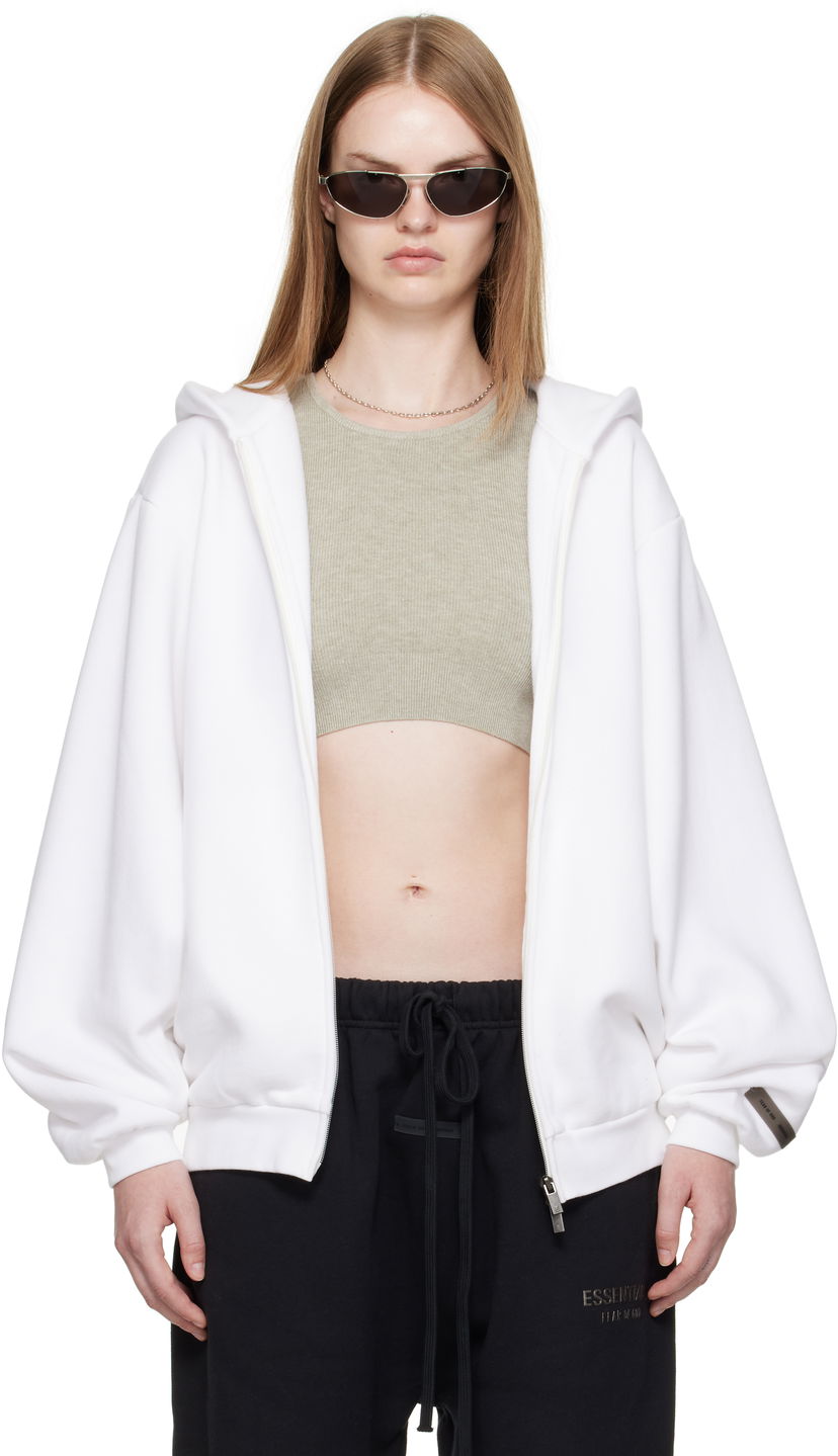 Світшоти Fear of God ESSENTIALS 90s Fleece Zip-Up Hoodie білий | 192SP257444FW