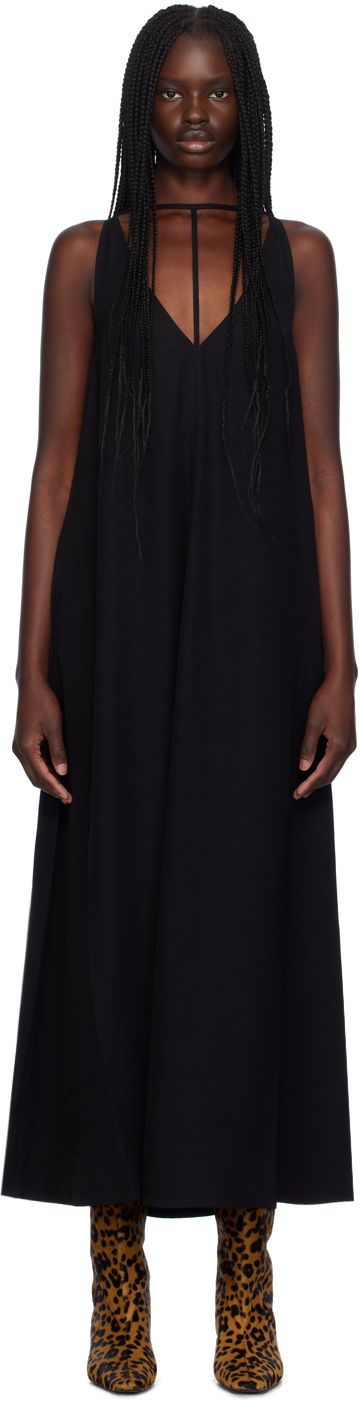 плаття TOTEME T-Strap Maxi Dress чорний | 243-WRD0122-FB0020