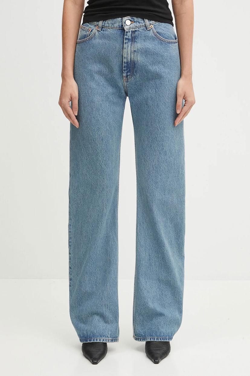 Джинси VETEMENTS O-Leg High Waist Wide Leg Jeans Синій | UH76DP400LB3