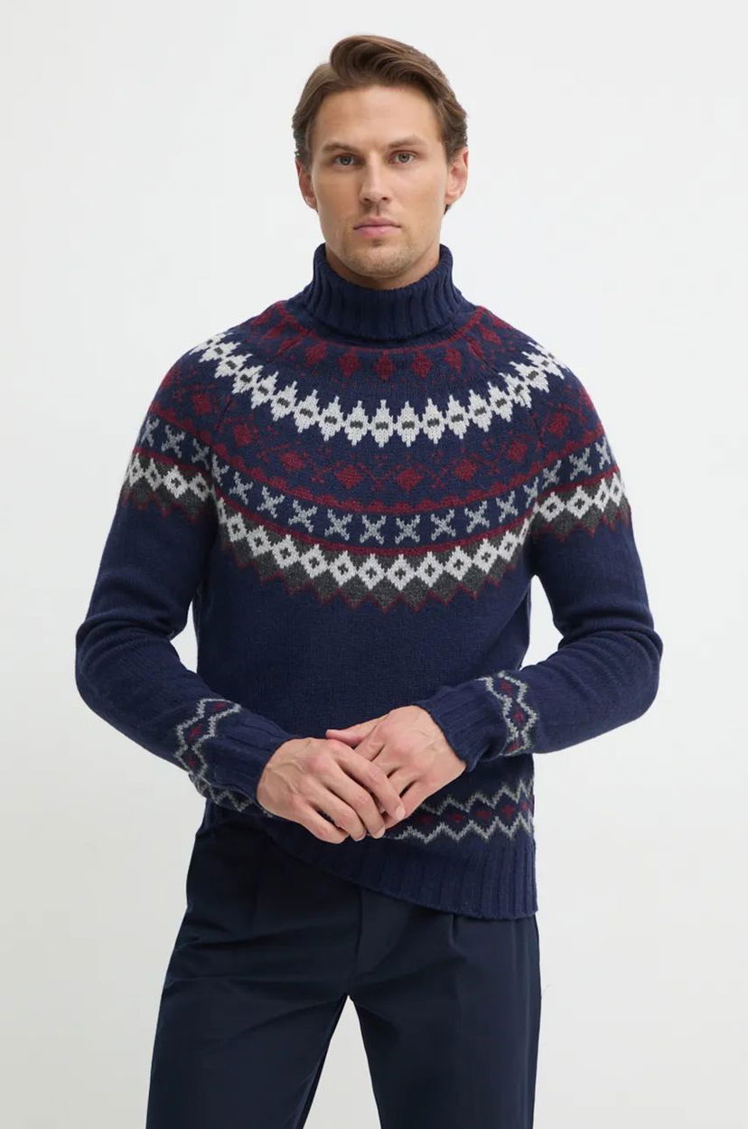 Cветр Barbour Turtleneck Sweater Синій | MKN1492