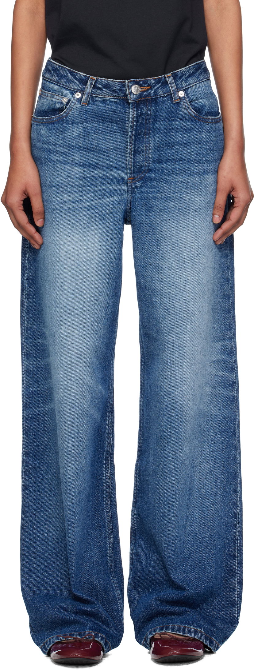Джинси A.P.C. A.P.C. Elisabeth Wide-Leg Jeans Синій | COHJL-F09181