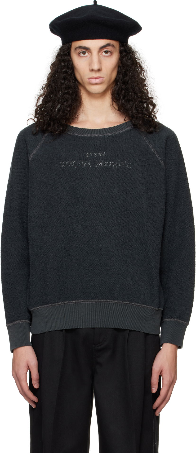 Cветр Maison Margiela Maison Margiela Cotton Sweatshirt чорний | S50GU0228 M25021