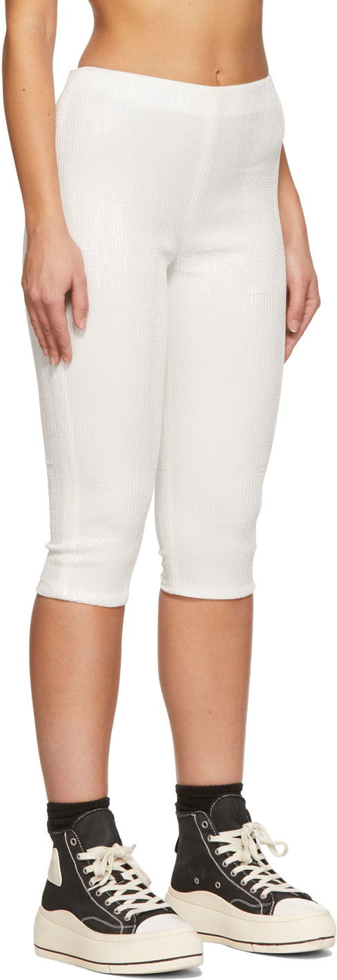 Шорти We11done We11done Sequin Cycling Shorts білий | WD-PT1-22-295-W-WH, 1