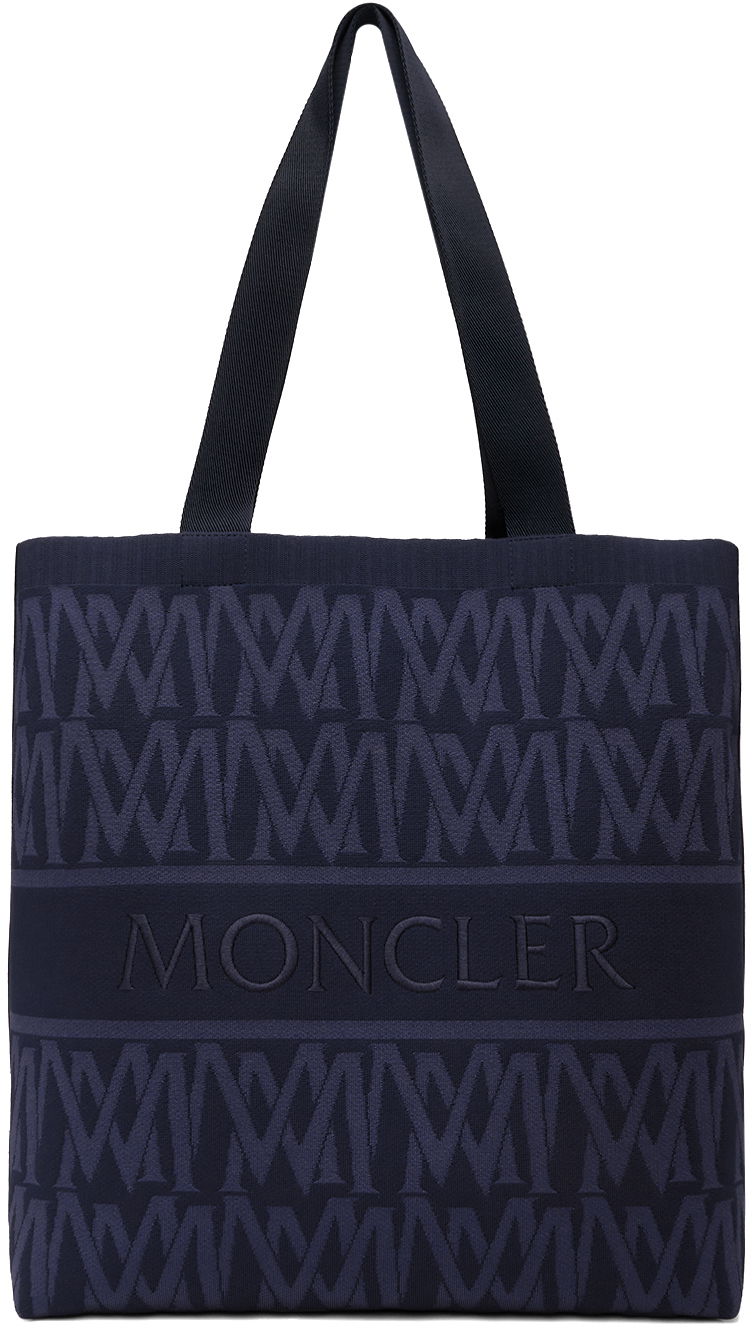 сумка-тоут Moncler Navy Knit Tote темно-синій | J109A5D00010M4078