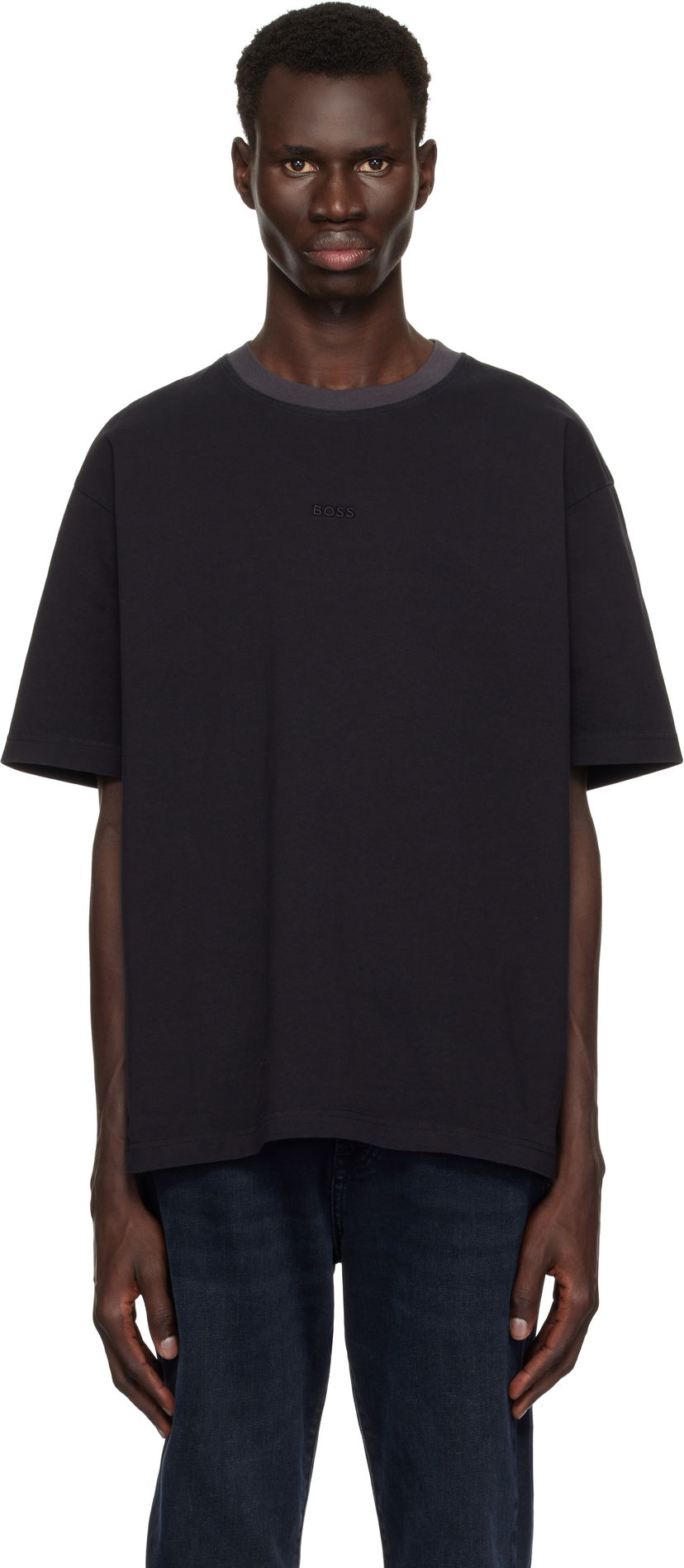 Футболка BOSS BOSS Embroidered Logo Tee чорний | 50531281