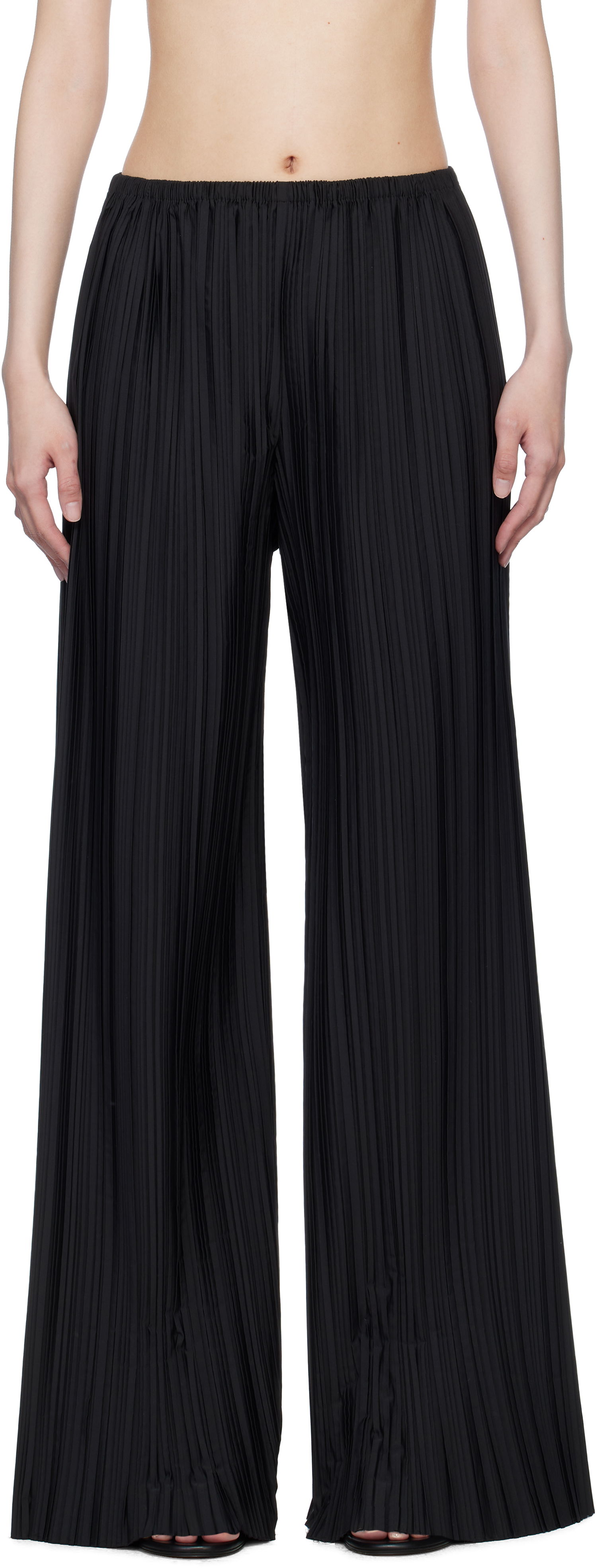 Штани The Row The Row Gala Pleated Wide-Leg Trousers чорний | 1766-W3520, 0