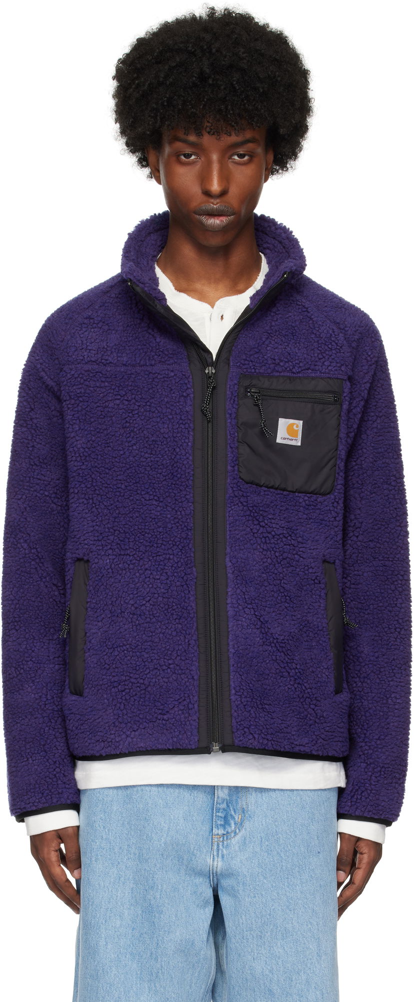 Світшоти Carhartt WIP Prentis Liner Fleece Jacket темно-синій | I025120
