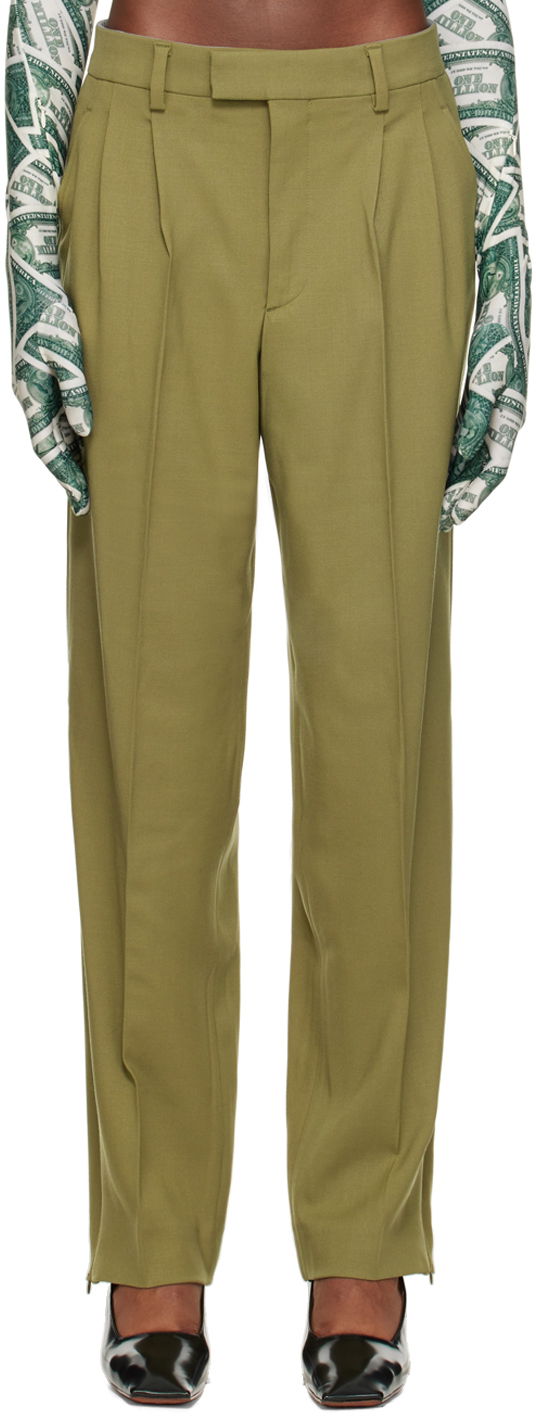 Штани VETEMENTS Two-Pleat Trousers Зелений | VL14PA220K