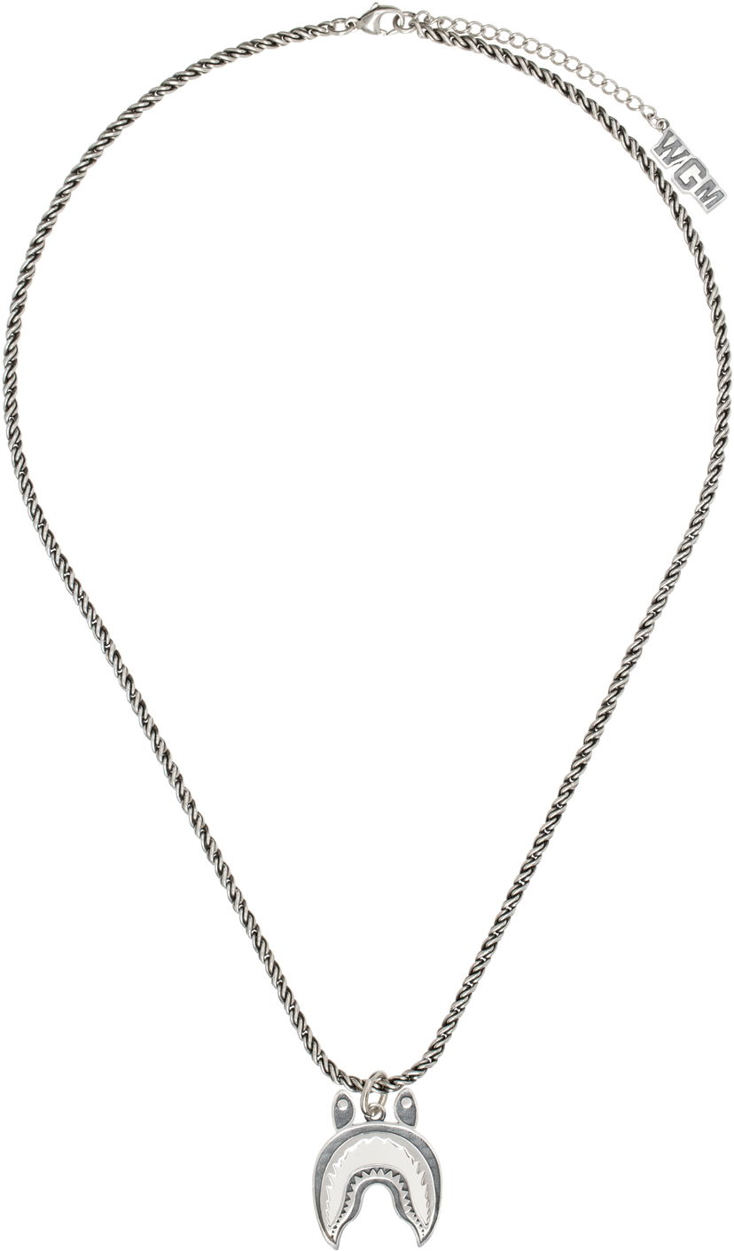 Кольє BAPE A Bathing Ape Shark Pendant Necklace Металік | 001GDK701039M