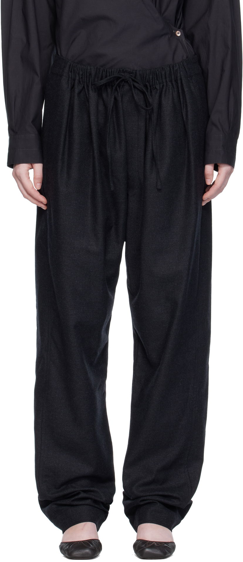 Штани LEMAIRE Drawstring Trousers чорний | PA1222 LF1158