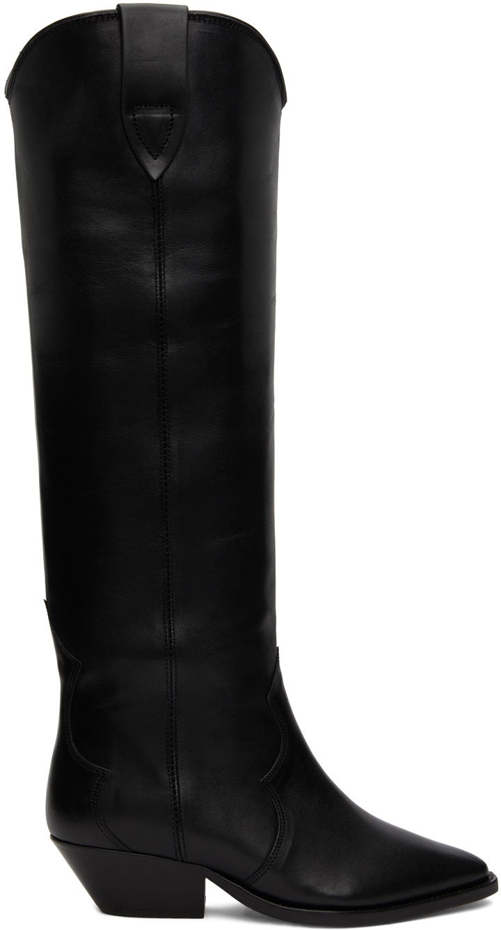 Одяг ISABEL MARANT Isabel Marant Denvee Knee-High Western Boots чорний | 00MBT0072-00M017S