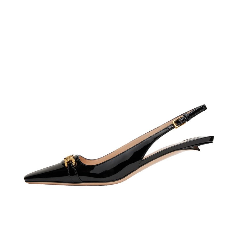Кросівки та взуття Tom Ford TOM FORD Whitney Patent Leather Slingback Heels чорний | W3522-LCL072G
