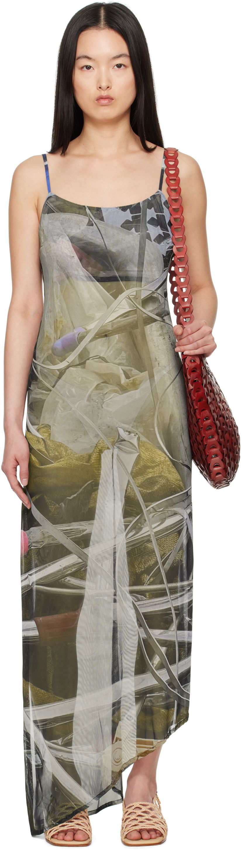 плаття Serapis Serapis Scrap Yard Mesh Slip Maxi Dress Різнокольоровий | SS25_MD_2
