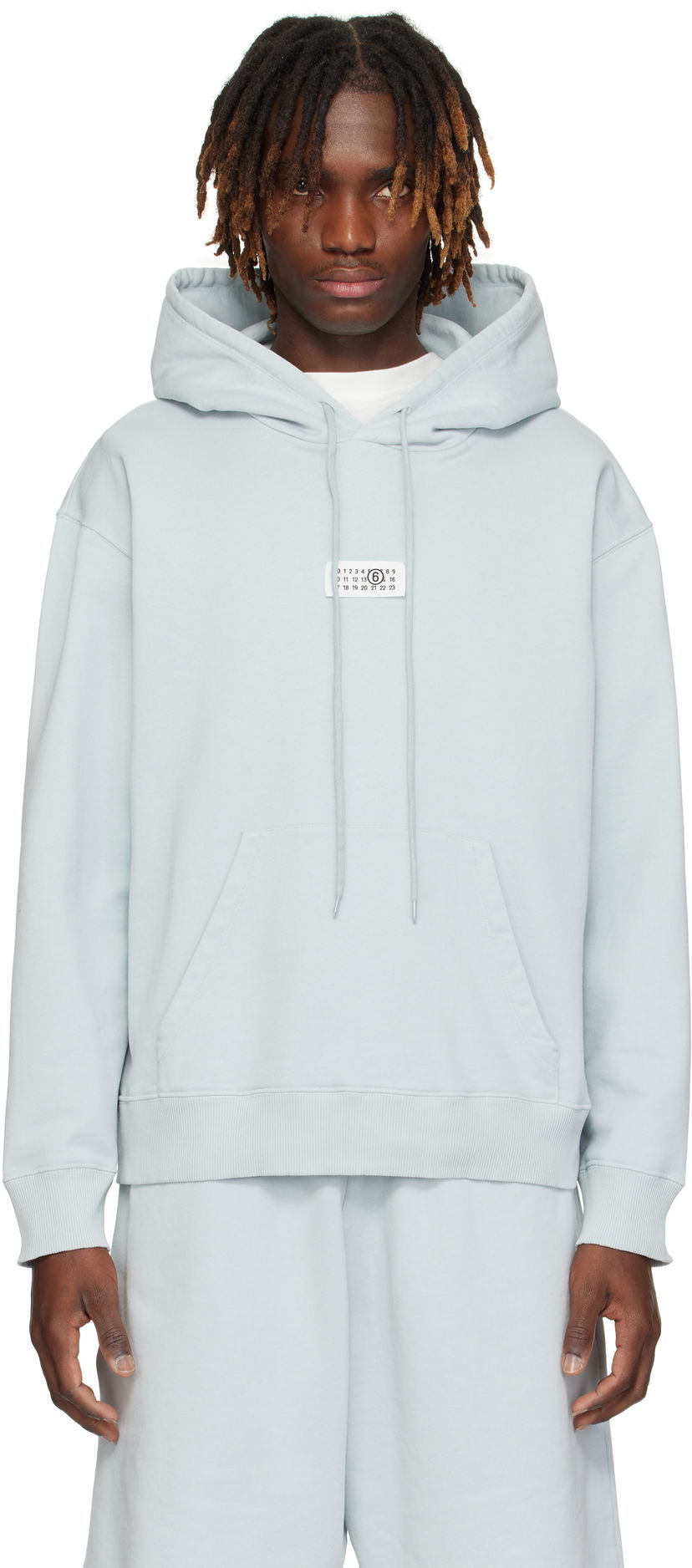 Світшоти Maison Margiela MM6 Maison Margiela Unbrushed Cotton Hoodie Синій | SH0GU0018 M25012