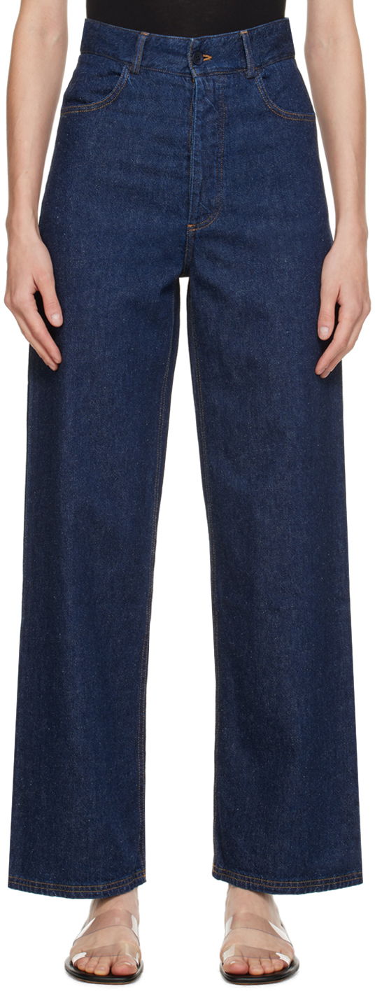 Джинси Baserange High-Waisted Wide Leg Jeans темно-синій | TRNA-CO-SP24