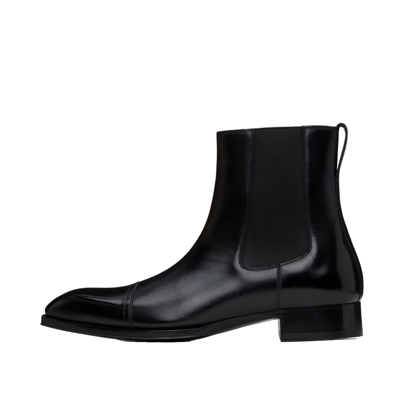 Кросівки та взуття Tom Ford Leather Elkan Chelsea Boots чорний | J1140-LCL021N