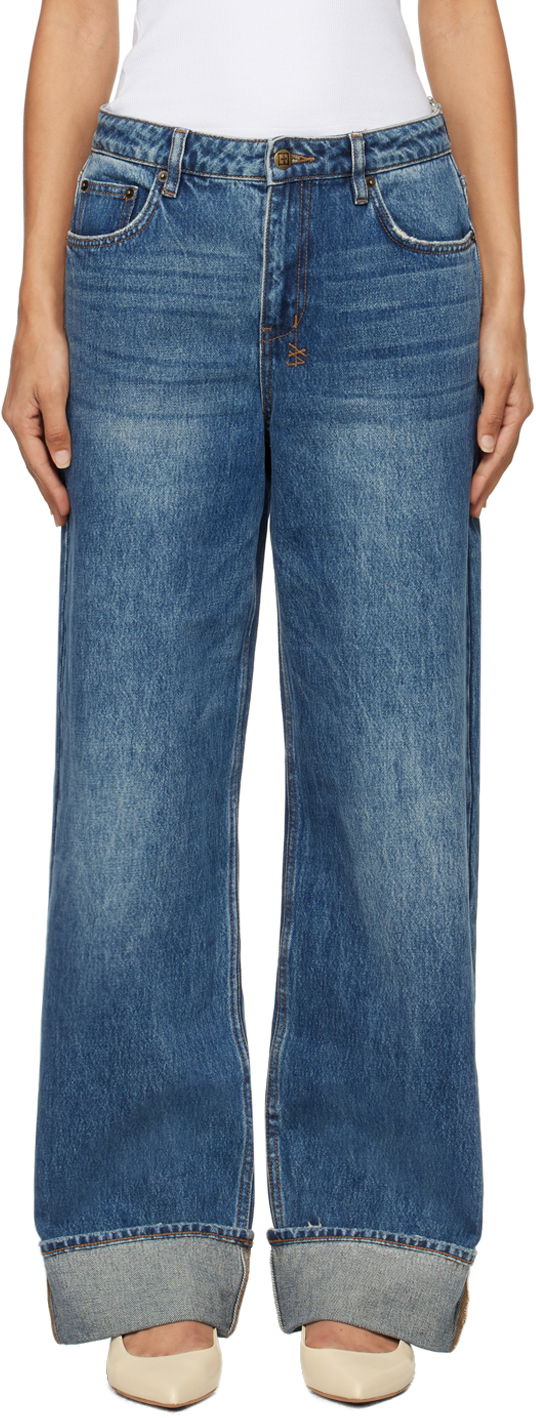 Джинси Ksubi Low Rider Cuffed Aged Jeans Синій | WFA24DJ006
