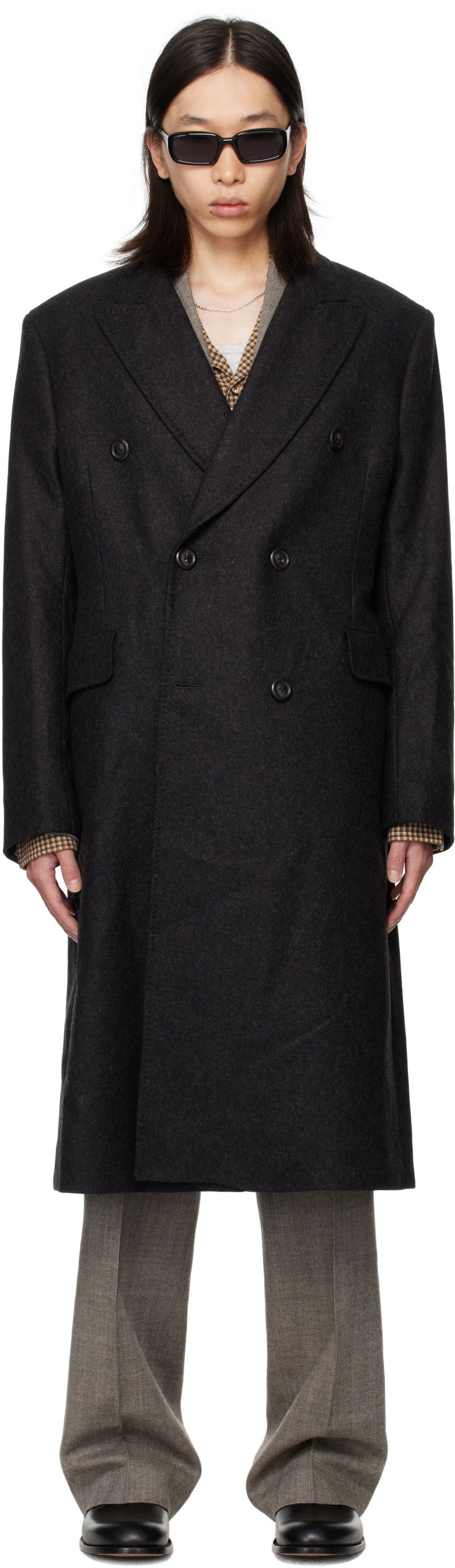 Пальто OUR LEGACY OUR LEGACY Whale Double-Breasted Coat чорний | M4251WG