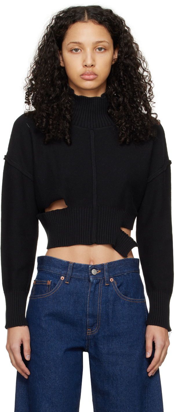 Cветр Maison Margiela MM6 Boxy Sweater чорний | S52HA0285 S18444