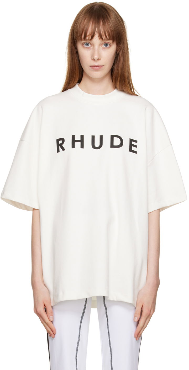 Футболка Rhude Rhude Crewneck T-Shirt білий | RHFW22TT02660377