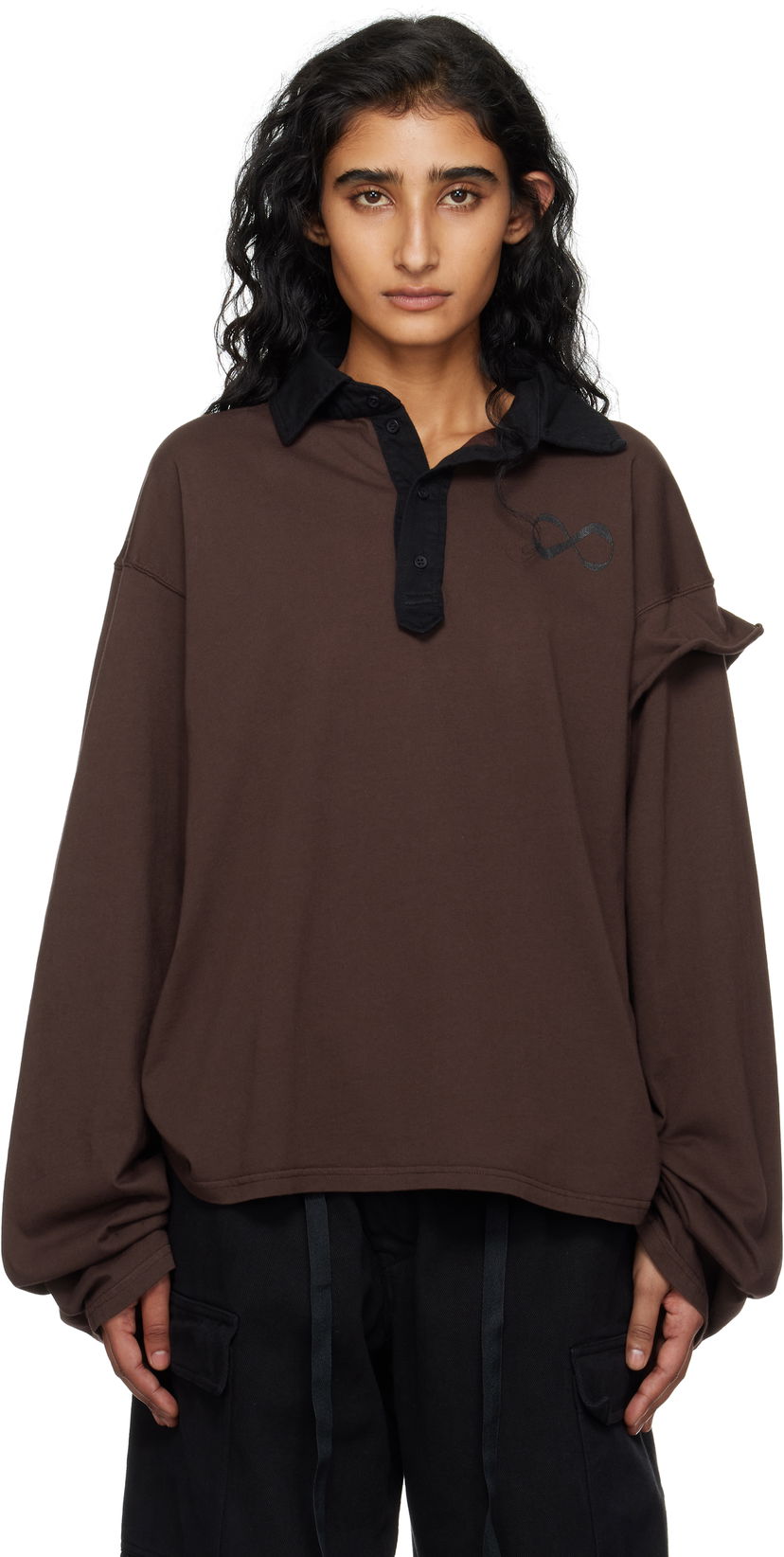Сорочка поло Ottolinger Ottolinger Long Sleeve Polo Коричневий | 115-102915-03