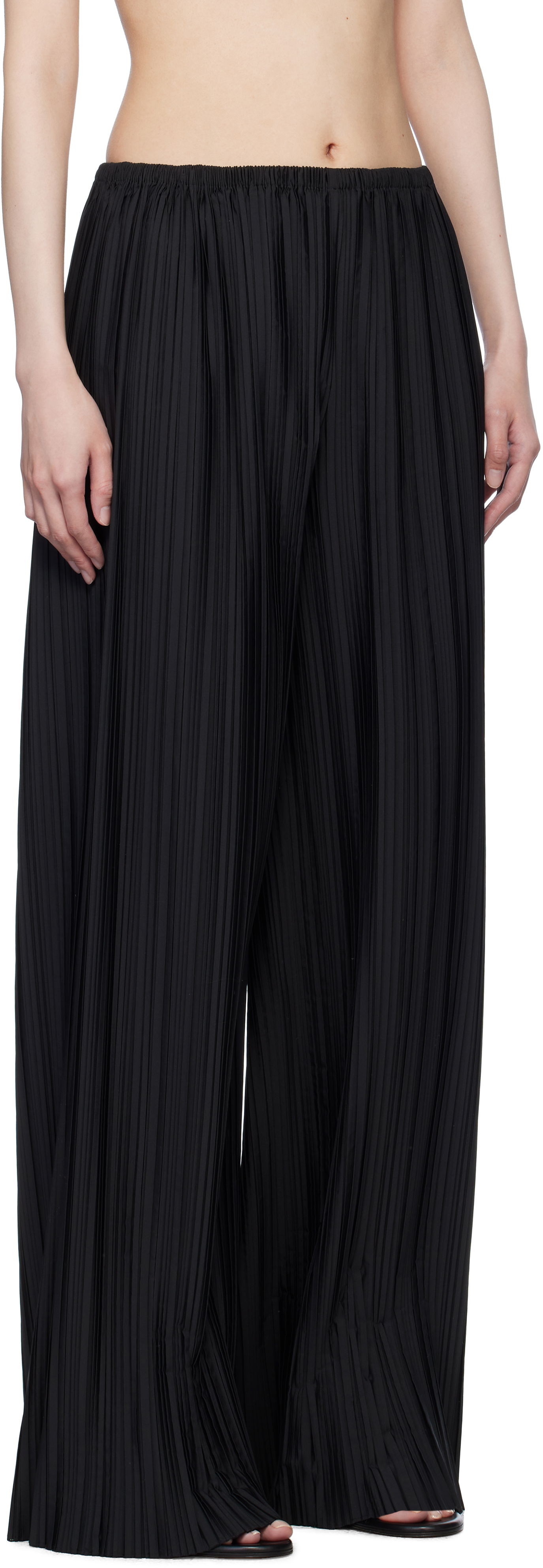 Штани The Row The Row Gala Pleated Wide-Leg Trousers чорний | 1766-W3520, 1