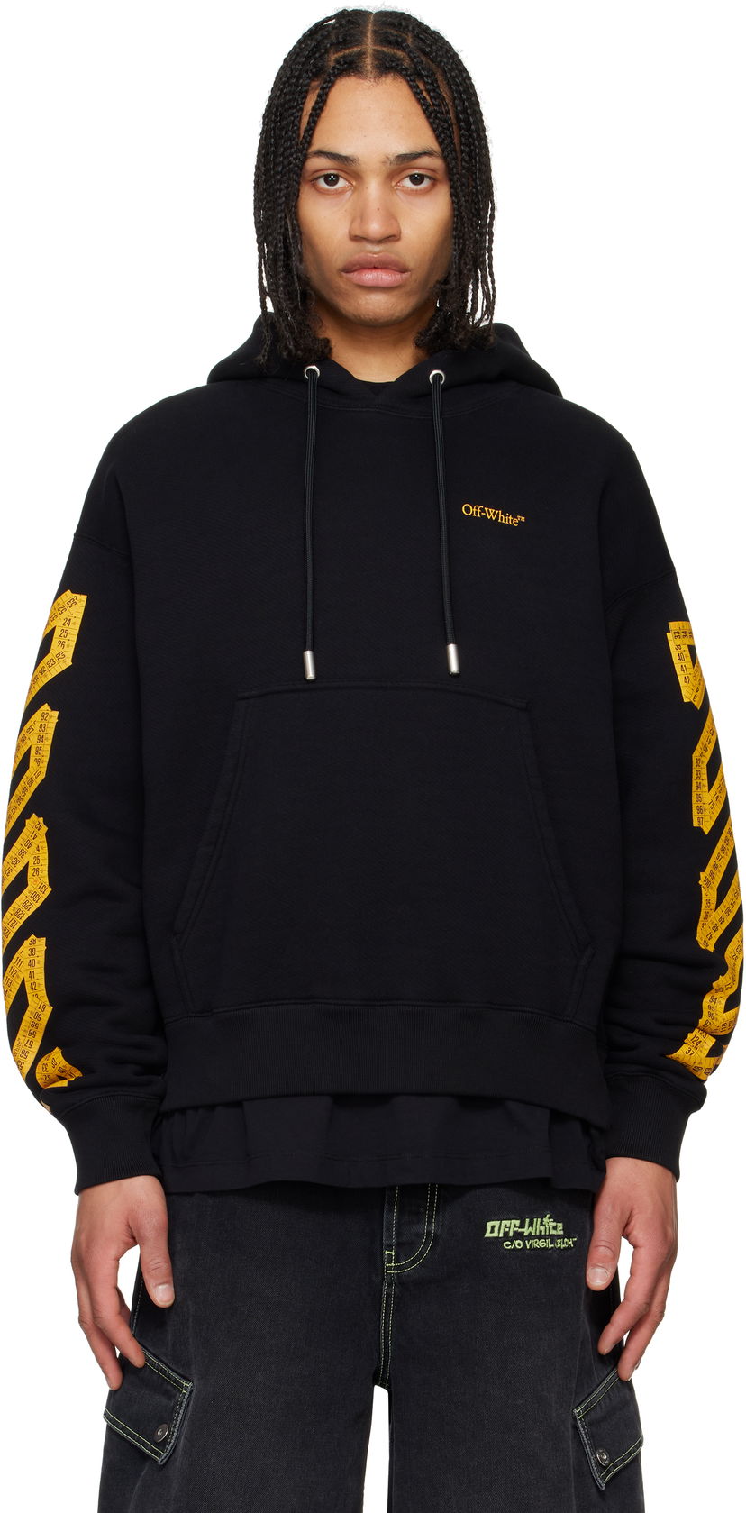 Світшоти Off-White Tape Arrow Hoodie чорний | OMBB085S25FLE00J1022