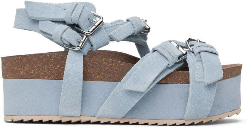 плаття R13 R13 Suede Platform Sandals Синій | R13WS075-S211A