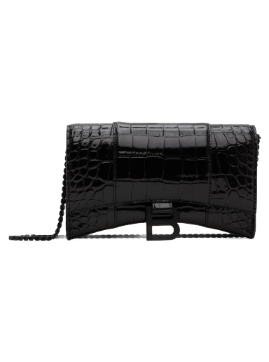 Сумка Balenciaga Croc Hourglass Bag чорний | 656050 1LR67