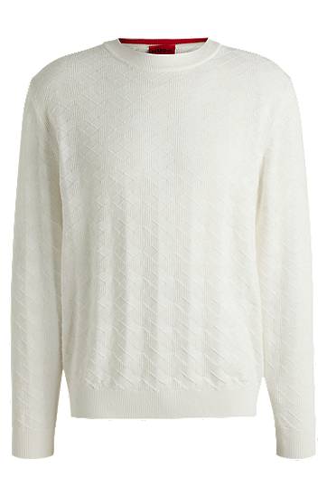 Cветр BOSS Argyle Sweater білий | 50536694