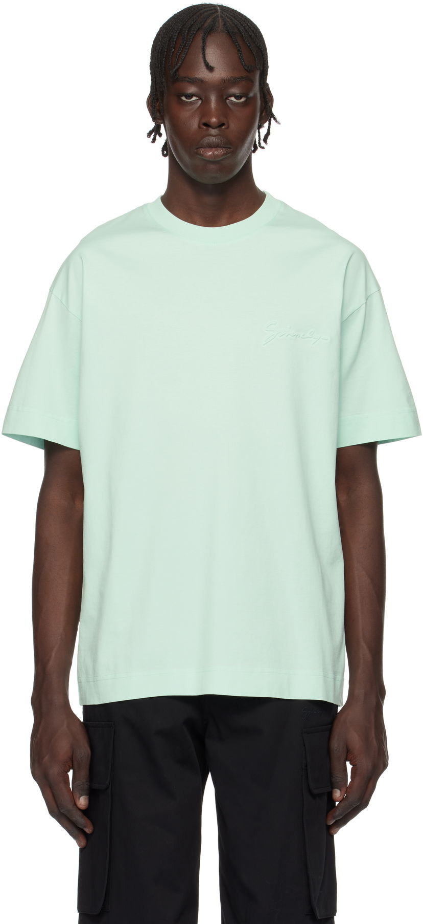 Футболка Givenchy Signature Logo T-Shirt Зелений | BM71MG3YP1341
