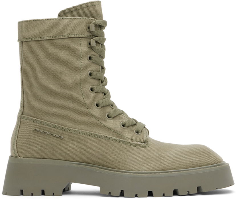 Куртка Alexander Wang Alexander Wang Throttle Lace-Up Ankle Boots Зелений | 30324B006