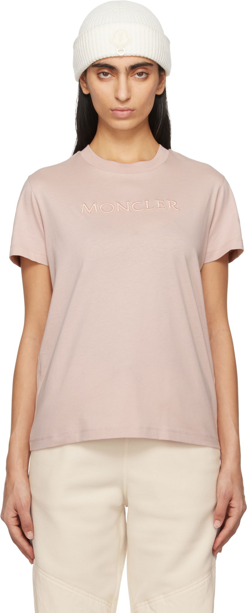 Футболка Moncler SS Logo T-shirt Рожевий | K10938C0000889AUO